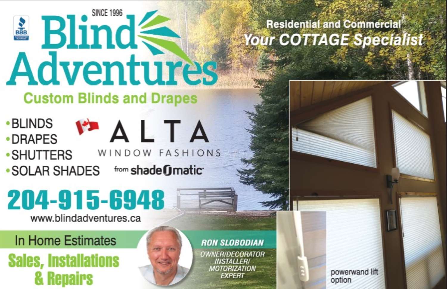 Custom Cottage Country Blinds & Drapes